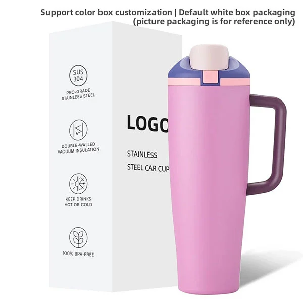 40oz Insulated Cold Handle 304 Stainless Steel Custom Tumbler